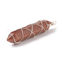 Natural & Synthetic Mixed Stone Double Terminal Pointed Pendants&nbsp;PALLOY-JF01808