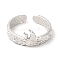 Non-Tarnish 201 Stainless Steel Open Cuff Ring&nbsp;RJEW-E063-42P