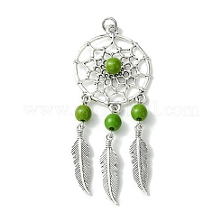 Synthetic Turquoise Dyed Big Pendants&nbsp;PALLOY-JF02310-02