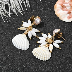 Alloy Dangle Stud Earrings&nbsp;EJEW-TA00333