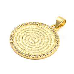Brass with Cubic Zirconia Pendants&nbsp;X-KK-K332-16A-G-01