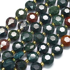 Natural Bloodstone/Heliotrope Stone Beads Strands&nbsp;G-C116-A143-01