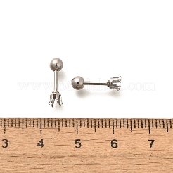 304 Stainless Steel Stud Earring Findings&nbsp;STAS-F311-18P-02C