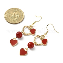 Dyed Natural Mashan Jade Dangle Earrings&nbsp;EJEW-JE05342-01