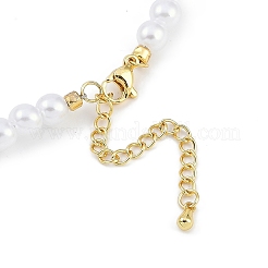 6mm Round ABS Imitation Pearl Beaded Necklaces&nbsp;NJEW-P317-12E-G