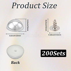 200Pcs Plastic Buttons&nbsp;KY-CL0001-01C