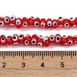 Handmade Evil Eye Lampwork Beads Strands&nbsp;LAMP-A007-02A-05