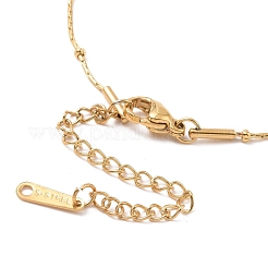 Synthetic Shell Rectangle Pendant Necklace&nbsp;NJEW-A004-10G