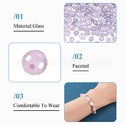 105Pcs 3 Styles Electroplate Opaque Solid Color Glass Beads Strands&nbsp;GLAA-TA0004-40A