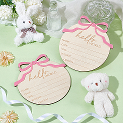 Wooden Baby Growth Commemorative Card&nbsp;AJEW-WH0752-055A
