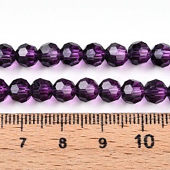 Baking Paint Transparent Glass Beads Strands&nbsp;DGLA-A035-T6mm-A09