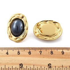 201 Stainless Steel Oval Stud Earrings&nbsp;EJEW-P304-05G