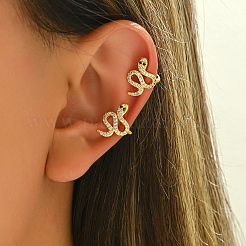 Brass Snake Cuff Earrings&nbsp;ML7793