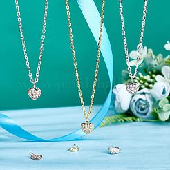 24Pcs 3 Colors Brass Micro Pave Clear Cubic Zirconia Charms&nbsp;KK-NB0001-41