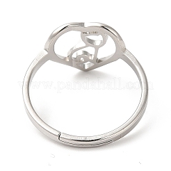 Non-Tarnish 201 Stainless Steel Finger Ring&nbsp;RJEW-E063-03P