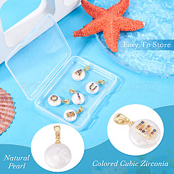 5Pcs 5 Styles Natural Cultured Freshwater Pearl Pendants&nbsp;KK-TA0002-27