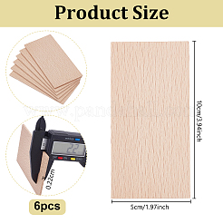 Rectangle Beech Wood Craft Board&nbsp;WOOD-WH0139-002