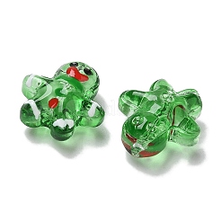Christmas Transparent Glass Beads Strands&nbsp;LAMP-M021-02F