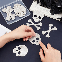 6 Sets Skull Bone Glitter Rhinestone&nbsp;DIY-FH0003-71