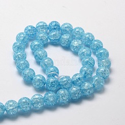 Crackle Glass Round Beads Strands&nbsp;CCG-E001-12mm-01