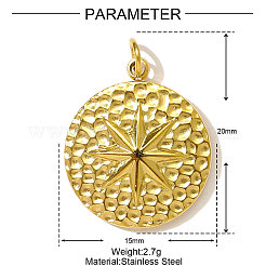 304 Stainless Steel Pendants&nbsp;STAS-OY001-34G