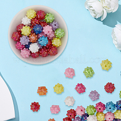 50Pcs UV Plating Opaque Acrylic Beads&nbsp;SACR-PA0001-18