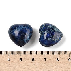 Dyed Natural Imperial Jasper Heart Palm Stone&nbsp;G-Q021-03A