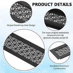 Rectangle Aluminium Alloy Air Vent Grille Cover&nbsp;AJEW-WH0696-714B