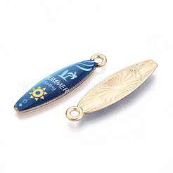 Alloy Enamel Pendants&nbsp;ENAM-T022-40KCG-03