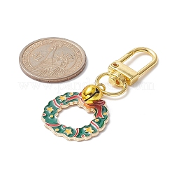 Christmas Theme Alloy Enamel Pendant Decorations&nbsp;HJEW-JM00979