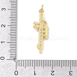Brass Micro Pave Clear Cubic Zirconia Pendants&nbsp;KK-D289-01G-12