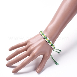 Adjustable Wreath Braided Bead Bracelets&nbsp;BJEW-JB05032