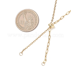 304 Stainless Steel Paperclip  Chain Cable Chain Slider Necklace Making&nbsp;AJEW-JB01526