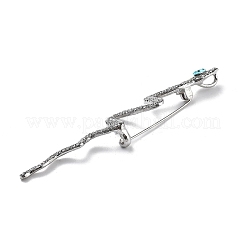 Snake Alloy Rhinestone Brooch Pins&nbsp;JEWB-Z034-04P-02