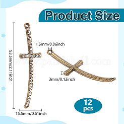 12Pcs Alloy Rhinestone Links/Connectors&nbsp;RB-PH0001-67
