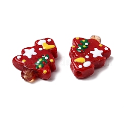 Christmas Handmade Lampwork Enamel Beads&nbsp;LAMP-I027-07V