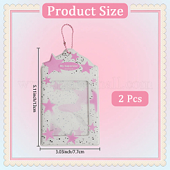 2Pcs Star Pattern PVC Plastic Photocard Holders&nbsp;DIY-CP0013-23A
