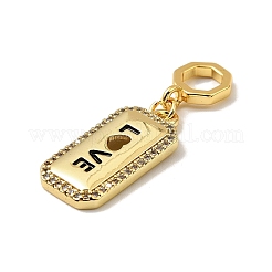 Brass Micro Pave Cubic Zirconia Pendants&nbsp;LS-KK-C111-02G-03
