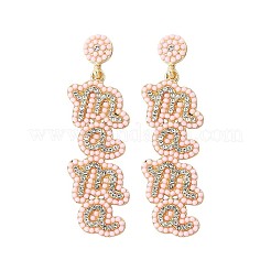 Mother's Day Alloy Rhinestone Dangle Stud Earrings&nbsp;WGC7371-01