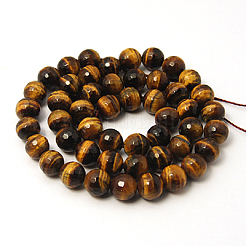 Natural Tiger Eye Beads Strands&nbsp;G-I003-8mm-01