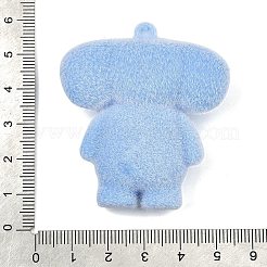 Animal Theme Flocking Silicone Pendants&nbsp;SIL-C012-03B