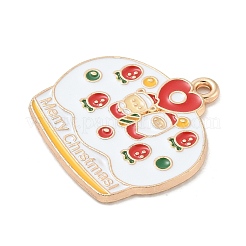 Christmas Alloy Enamel Pendants&nbsp;ENAM-K074-01G-16
