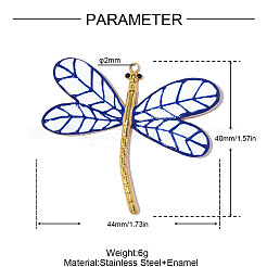 304 Stainless Steel Enamel Pendants&nbsp;STAS-OY019-23G