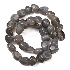 Natural Grey Agate Beads Strands&nbsp;G-L630-F01-01J
