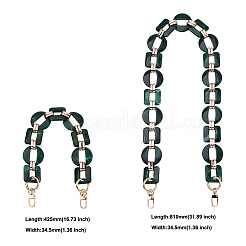 2Pcs Oval & Square Acrylic Bag Handle&nbsp;FIND-GN0001-14C