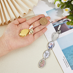 2Pcs 2 Colors Oval Brass Locket Pendants&nbsp;PALLOY-FH00108