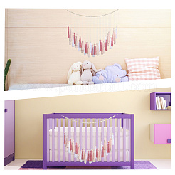 Cotton Tassel Hanging Wall Art Decorations&nbsp;HJEW-WH20020-002A