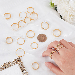 18Pcs 18 Styles 201 Stainless Steel Finger Rings&nbsp;RJEW-SC0001-37G