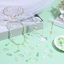 100Pcs 4 Colors Baking Paint Transparent Glass Pendants&nbsp;FIND-SC0023-48