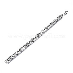 Non-Tarnish 201 Stainless Steel Byzantine Chain Bracelets&nbsp;BJEW-S057-71